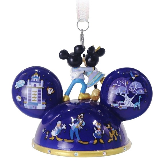 Walt Disney World 50th Anniversary 2021 Light-Up Mickey Minnie Ear Hat Ornament - Picture 2 of 8